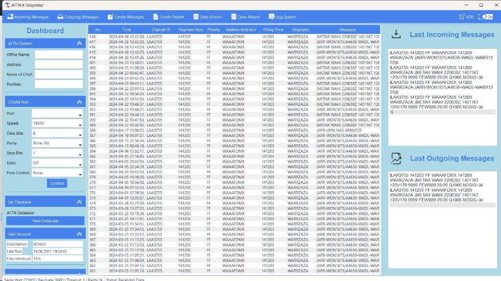 Pengembangan Interkoneksi Aplikasi AFTN X TELEPRINTER dengan WEB ATIS